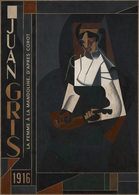 Juan Gris La Femme À La Mandoline, D'après Corot No3 - Plakat