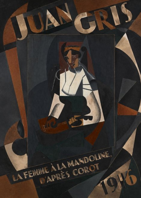 Juan Gris La Femme À La Mandoline, D'après Corot No6 - Plakat