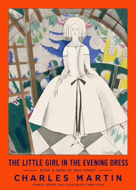 Charles Martin The Little Girl in the Evening Dress No2 - Plakat