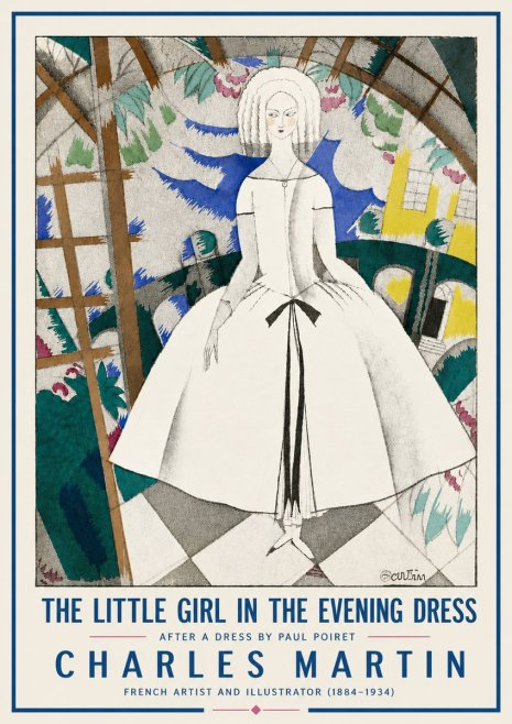 Charles Martin The Little Girl in the Evening Dress No6 - Plakat