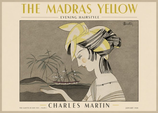 Charles Martin The Madras Yellow - Evening Hairstyle No3 - Plakat