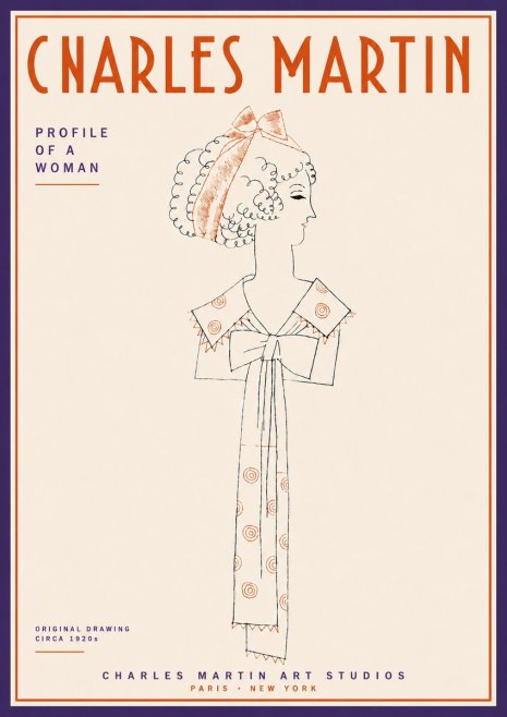 Charles Martin Profile of a Woman No4 - Plakat
