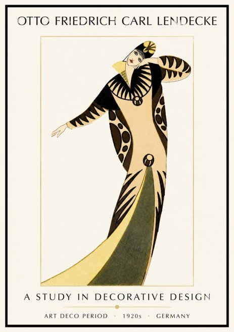 Otto Friedrich Carl Lendecke A Study in Decorative Design No1 - Plakat