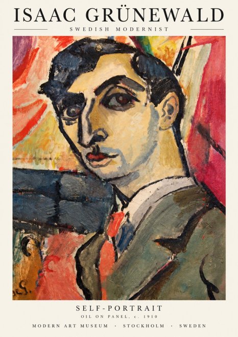Isaac Grünewald Woman in Interior No5 - Plakat