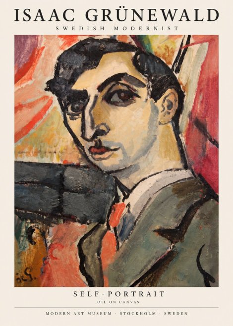 Isaac Grünewald Woman in Interior No6 - Plakat