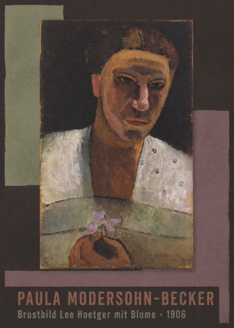Paula Modersohn-Becker Brustbild Lee Hoetger Mit Blume No2 - Plakat
