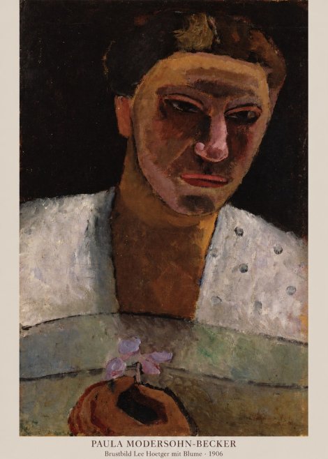 Paula Modersohn-Becker Brustbild Lee Hoetger Mit Blume No6 - Plakat