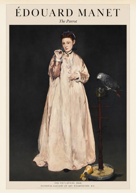 Édouard Manet The Parrot No1 - Plakat