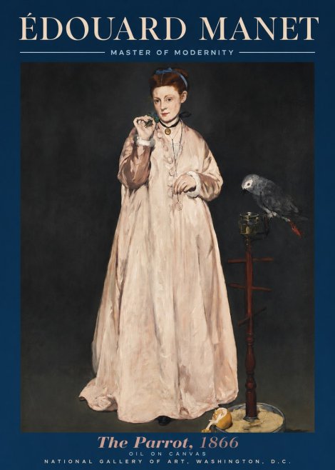Édouard Manet The Parrot No3 - Plakat