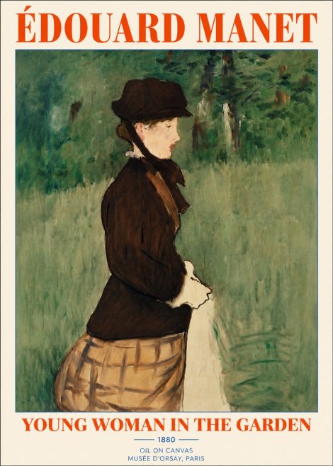 Édouard Manet Young Woman in the Garden No3 - Plakat