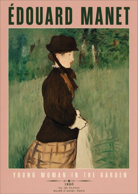 Édouard Manet Young Woman in the Garden No4 - Plakat