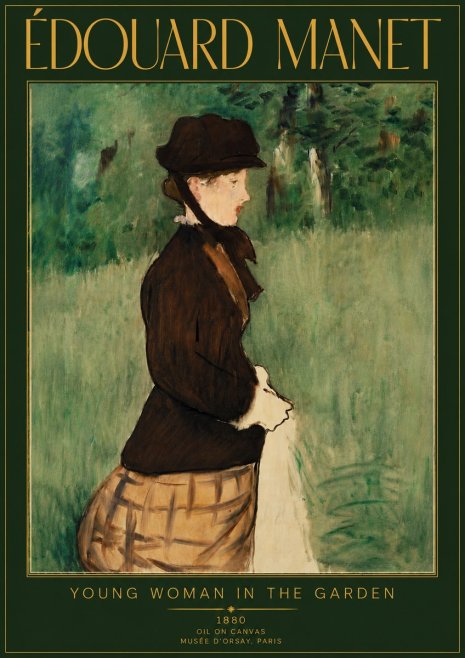 Édouard Manet Young Woman in the Garden No5 - Plakat