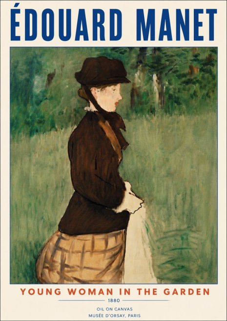 Édouard Manet Young Woman in the Garden No6 - Plakat