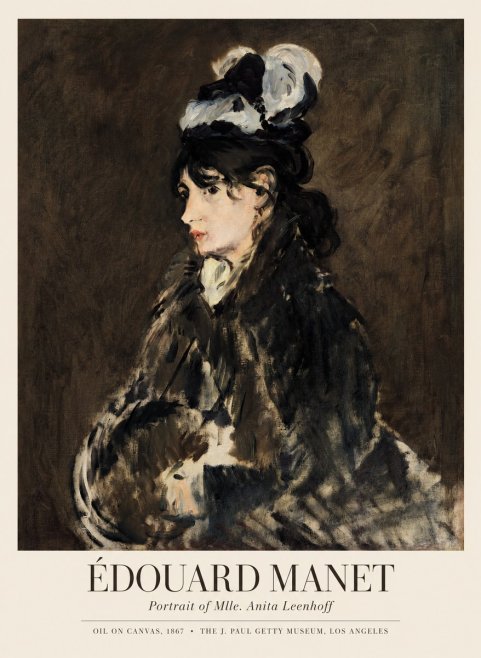 Édouard Manet Portrait of Mlle. Anita Leenhoff No1 - Plakat