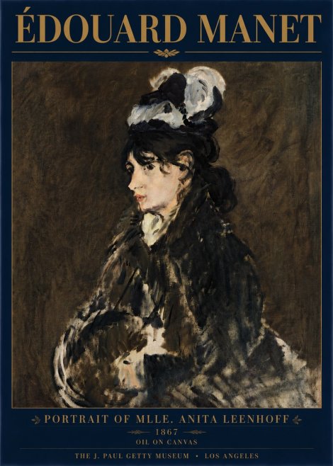 Édouard Manet Portrait of Mlle. Anita Leenhoff No5 - Plakat