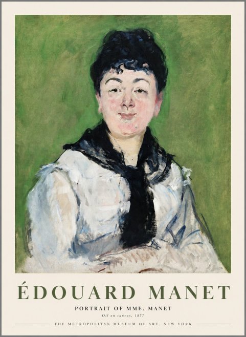 Édouard Manet Portrait of Mme. Manet No1 - Plakat