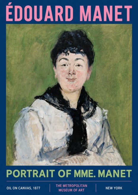 Édouard Manet Portrait of Mme. Manet No3 - Plakat