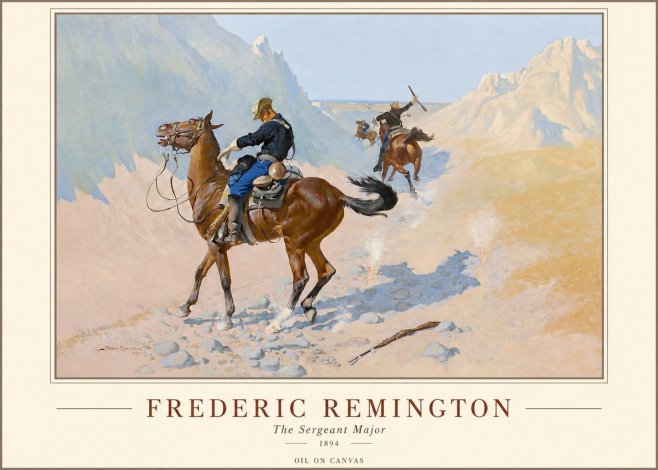 Frederic Remington The Sergeant Major No1 - Plakat