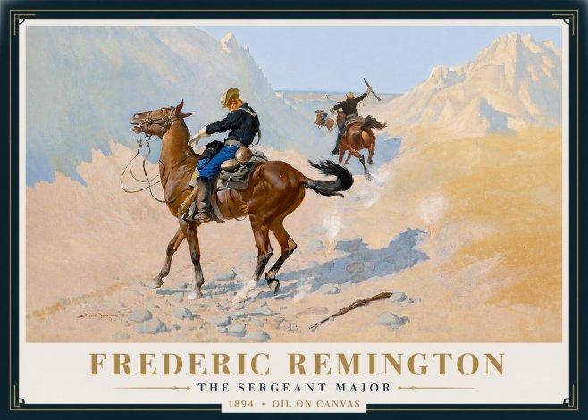 Frederic Remington The Sergeant Major No6 - Plakat