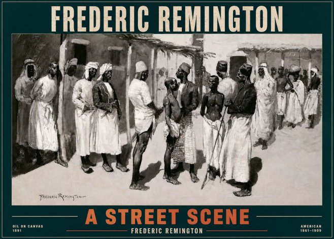 Frederic Remington A Street Scene No2 - Plakat