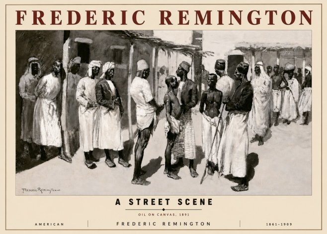 Frederic Remington A Street Scene No3 - Plakat