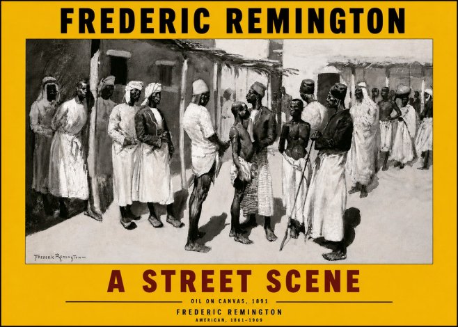 Frederic Remington A Street Scene No4 - Plakat