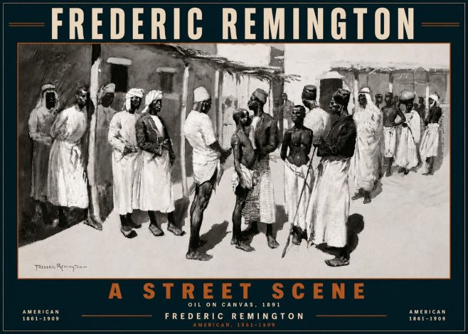 Frederic Remington A Street Scene No6 - Plakat