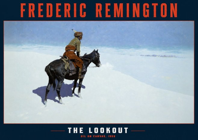 Frederic Remington The Lookout No2 - Plakat