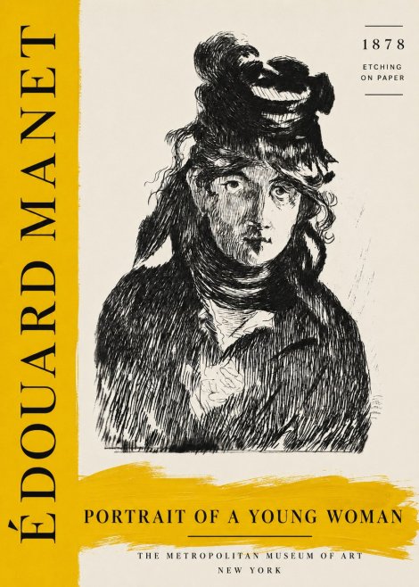Édouard Manet Portrait of a Young Woman I No3 - Plakat