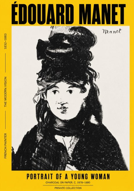 Édouard Manet Portrait of a Young Woman II No2 - Plakat