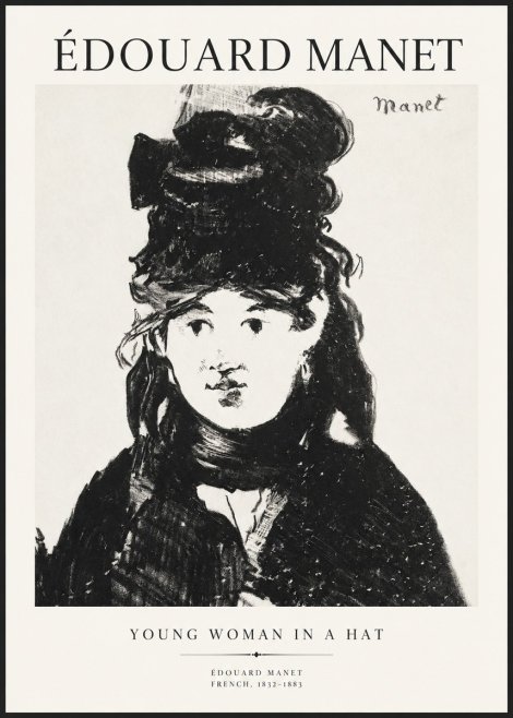 Édouard Manet Portrait of a Young Woman II No3 - Plakat