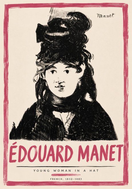 Édouard Manet Portrait of a Young Woman II No6 - Plakat
