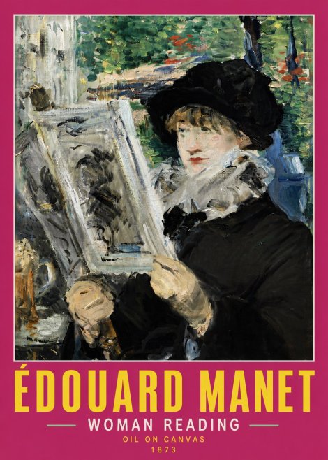 Édouard Manet Woman Reading No5 - Plakat