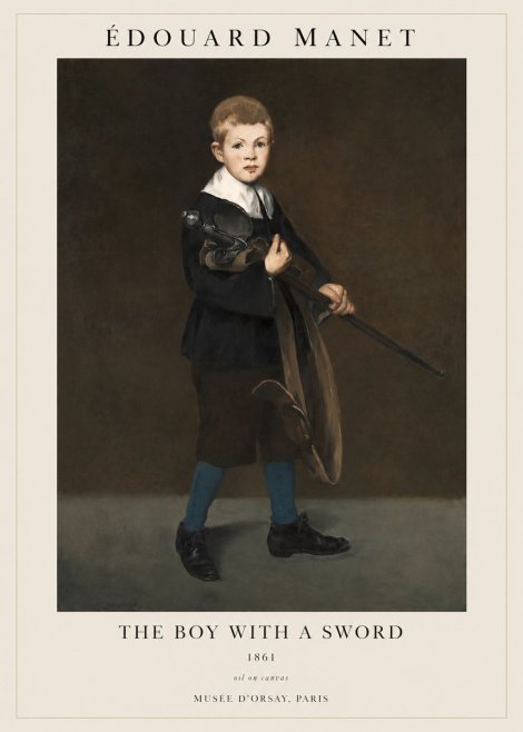 Édouard Manet The Boy with a Sword No1 - Plakat