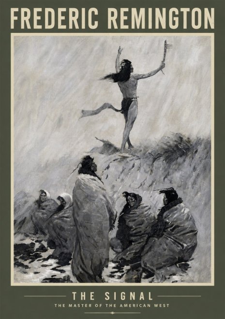 Frederic Remington The Signal No5 - Plakat