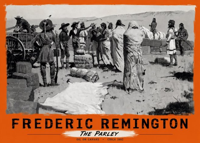 Frederic Remington The Parley No2 - Plakat