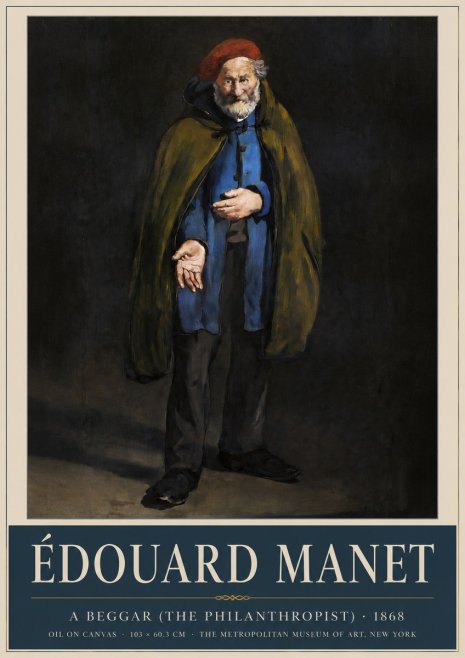 Édouard Manet A Beggar (the Philanthropist) No3 - Plakat