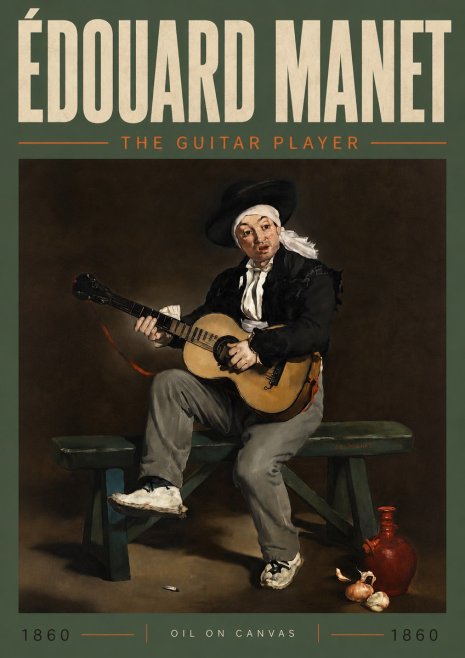 Édouard Manet The Guitar Player No5 - Plakat