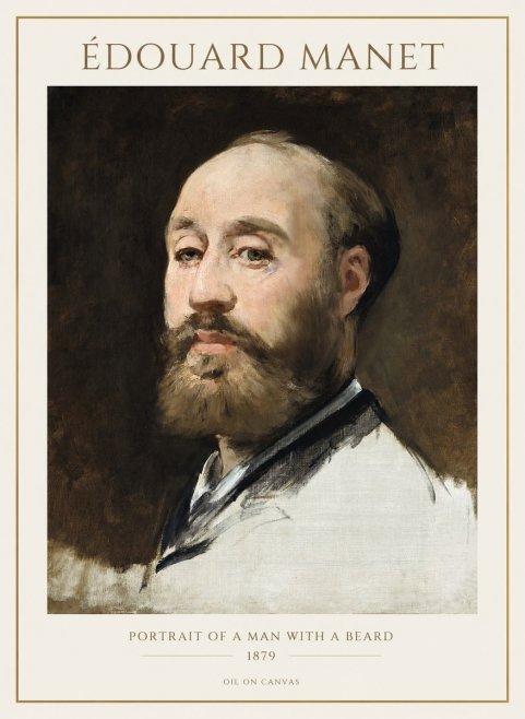 Édouard Manet Portrait of a Man with a Beard No1 - Plakat
