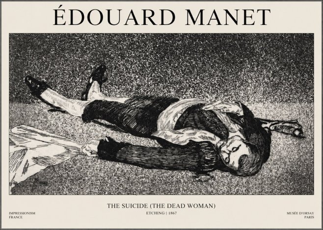 Édouard Manet The Suicide (the Dead Woman) No1 - Plakat