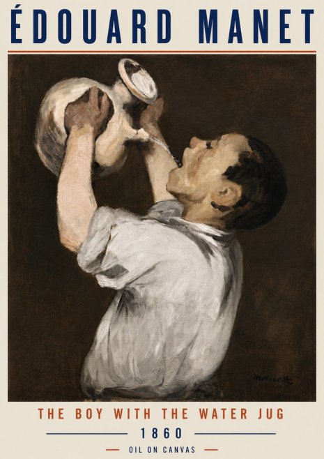 Édouard Manet The Boy with the Water Jug No4 - Plakat