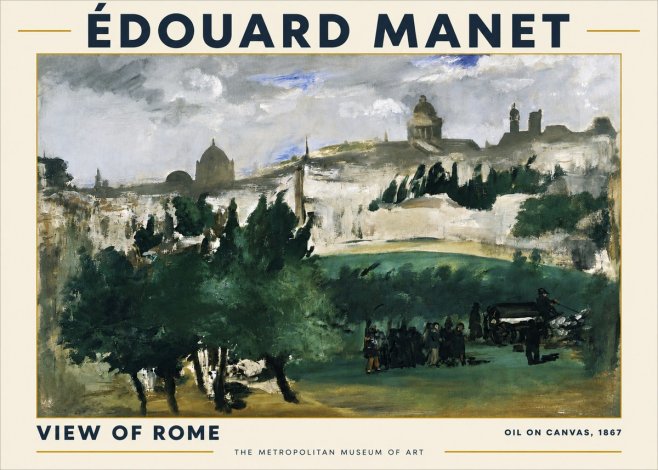 Édouard Manet View of Rome No4 - Plakat