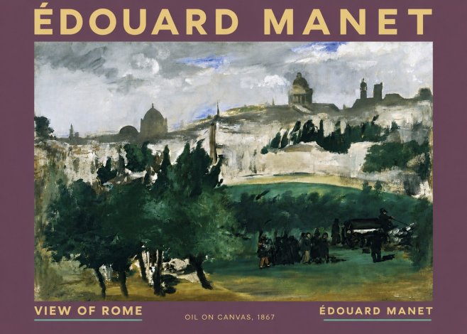 Édouard Manet View of Rome No5 - Plakat