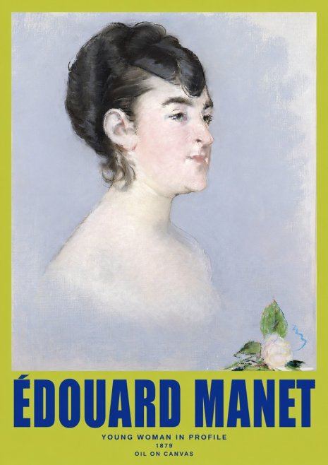 Édouard Manet Young Woman in Profile No2 - Plakat