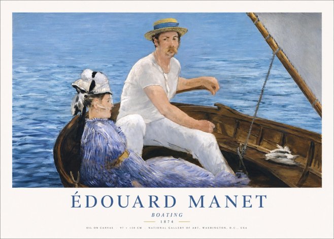 Édouard Manet Boating No1 - Plakat