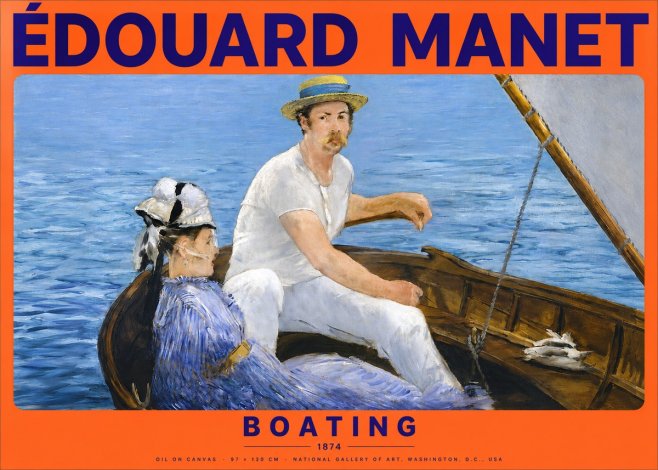 Édouard Manet Boating No2 - Plakat