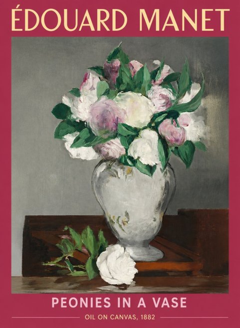 Édouard Manet Peonies in a Vase No2 - Plakat