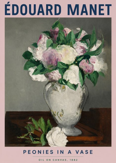 Édouard Manet Peonies in a Vase No3 - Plakat