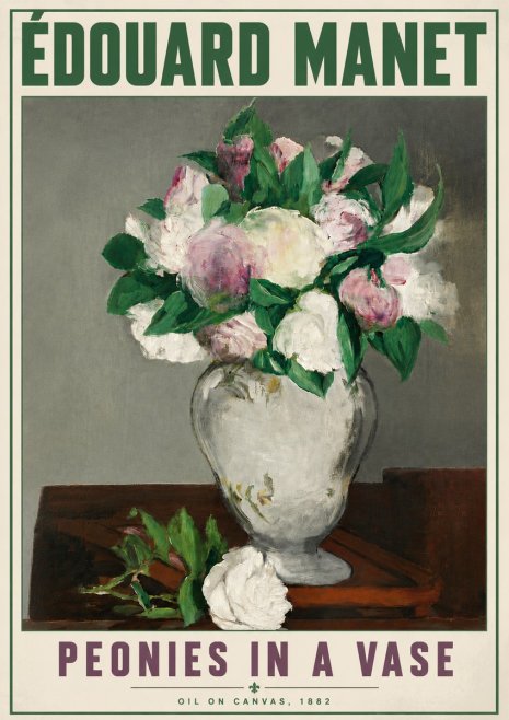 Édouard Manet Peonies in a Vase No6 - Plakat