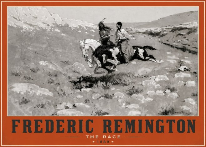 Frederic Remington The Race II No2 - Plakat